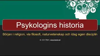 Webblektion: psykologins historia