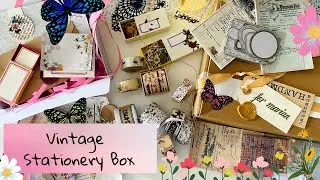 Vintage Stationery Box Unboxing | ASMR