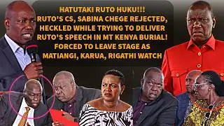 HOW CS SENT BY RUTO TO MT KENYA FUNERAL WAS REJECTED, HECKLED BY ANGRY CROWD BEFORE KARUA, MATIANGI