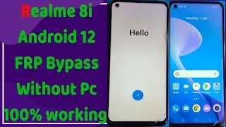 Realme 8i RMX 3151| Android 12| FRP Bypass Without PC  💯% working|