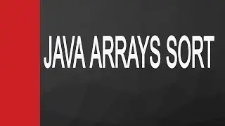 JAVA ARRAYS SORT || Array sorting in Java