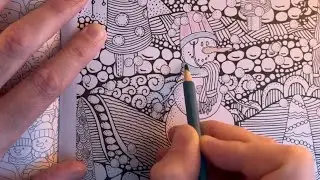 ASMR Colouring Drawing Book Pencil Pen Whisper Soft Spoken Tingles Video #mouthwhisper #colouring