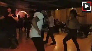 Thalia y Max social dancing at Amaya Sunday Funday Salsa Social Houston