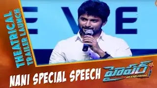 Nani Special Speech at HYPER - Theatrical Trailer Launch - Ram, Raashi Khanna - Santosh Srinivas