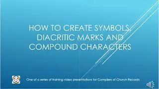 HOW TO Create Compound Characters