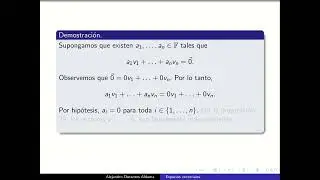 Álgebra lineal 1. Video 10. Definición de base de un espacio vectorial.