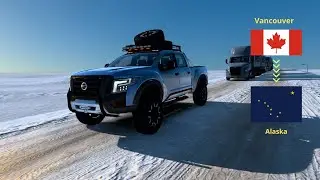 American Truck Simulator: Nissan Titan Warrior | Vancouver - Alaska | No Talking, No Music)