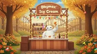 Baymax at the Ice Cream Store 🍂 &ndash; Soft Lofi Beat for Relaxing Day or Peaceful Study Time