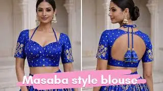 Masaba style blouse |Trendy blouse design| @RajaRaniStudentwork 