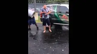 Lester Marks from 100.7 The Zone does the ALS Ice Bucket Challenge