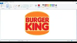 Drawing the Burger King 2020 logo using MS Paint