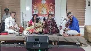 Nivedya and Minsha rendering Varanamughava, Hamsadhwani ragam