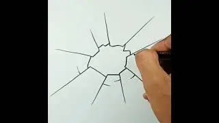 How to draw Broken Glass Easy #shorts