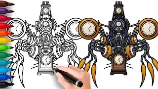 HOW TO DRAW TIME TRAVELER CLOCKMAN MACHINE | Skibidi Toilet - Easy Step by Step Drawing
