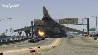 Tu-160 Blackjack Forced Emergency Highway Landing After Engine Failure | GTA 5