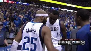 Vince Carter hits buzzer-beater three-pointer game-winner: Spurs at Mavericks, Game 3