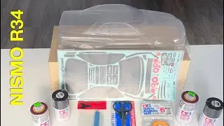 PAINTING THE TAMIYA NISMO R34 GT-R Z-TUNE BODY. PART ONE.