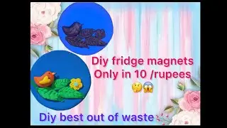 Diy fridge magnet idea from waste material | diy best out of waste |#diy #diycrafts #clay #claydiy