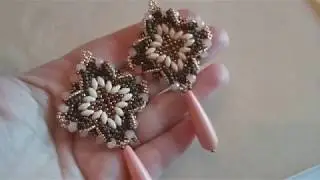 Tutorial orecchini Fiordaliso con superduo rocailles e cipollotti