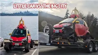 Driving my Smart Car on Tracks through Seattle + 