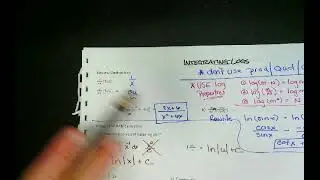 Integrating natural logs