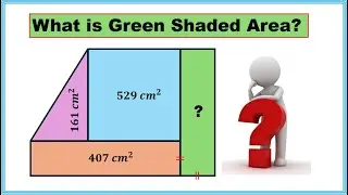 How to Calculate the Green Shaded Area || Easy Geometry Trick!