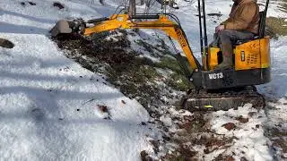 Digging up Water Line with Mini Excavator