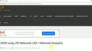 JSP Hibernate Integration CRUD Example (JSP + Hibernate)