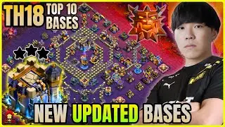 NEW UPDATED TOP 10 TOWNHALL 18 BASE ! BEST TH18 LEGEND BASES WITH LINK ! ANTI 2 STAR TH18 WAR BASE