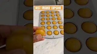 HOW TO MAKE SOFT ORANGE CUPCAKE BITS | Soft, Fluffy, Easy! #youtubeshorts #cake #cupcake #shorts