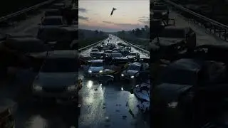 Insane Crash Chain Reaction!