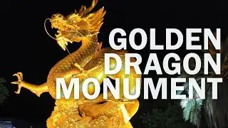 Hai Leng Ong Statue (Golden Dragon Monument) Phuket, at night