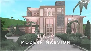 Bloxburg | Modern Blush Mansion Build 200k