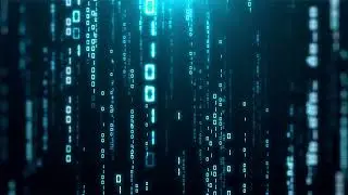 vecteezy binary code matrix background with numbers moving downward on screen digital data stream ef