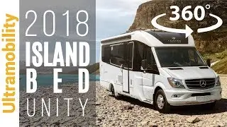 (Видео 360 градусов) Обзор кровати Unity Island 2018 года | Кемпер-вэн класса B+ для отдыха и пут...