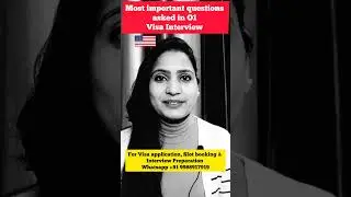 Most important questions asked in US O1 Visa Interview 🇺🇲 | US Work Visa #usainterview #usa