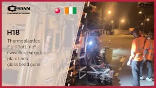 HOFMANN  Roadmarking Machine - Thermoplastics MultiDotLine&reg; swiveling extruder plain lines