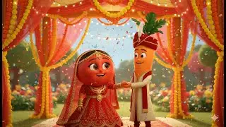 Sabziyon Ki Shaadi 👰🥕🍅 | Funny Vegetable Wedding Song | Hindi Cartoon for Kids