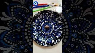 🧿🧿 mandala art on plate 🧿🧿