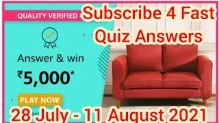 Amazon Quality Verified Quiz Answers Today। Win 5000 Amazon Pay Balance। 29 July 2021।StudyCrux।Quiz