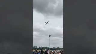 Low and steep turn into landing at Riat 2025 German Luftwaffe Airforce Airbus A400M Atlas airtattoo