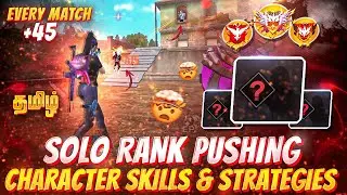 Solo Rank Push with Best Character Skills and Smart Strategies | Free Fire Tamil