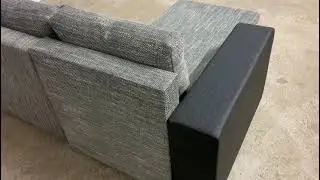 black & grey corner sofa bed