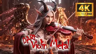 Shadow Violin's Cry: Intense Metal Riffs and Driving Drums - Violin Metal Sounds