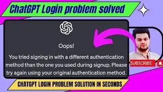 You tried signing in with a different authentication method than the one you used during signup
