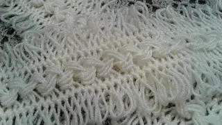 Вязание на вилке. Снуд. Часть 2 // Women's hats knitting // Сrochet scarf