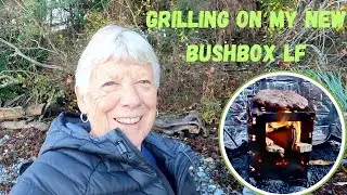 Grilling on My New BushBox LF Twig Stove