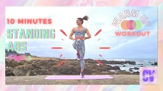 10 MIN STANDING ABS WORKOUT | No equipment | Beach view | Carla Valério