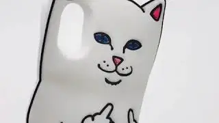 TRENDYZONE-CUTE CARTOON MIDDLE FINGER CAT PHONE CASE