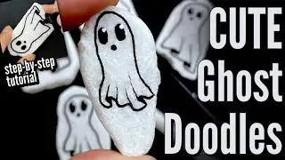 Cute Ghost Drawing || How to Paint a Ghost Step by Step tutorial for Beginners
